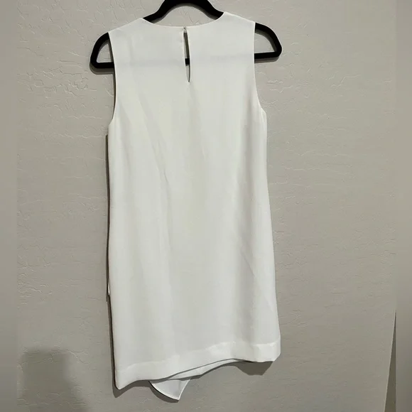 Diane Von Furstenberg Ivory Sleeveless Asymmetrical Dress *NWT*, Size 4 - Picture 4 of 7